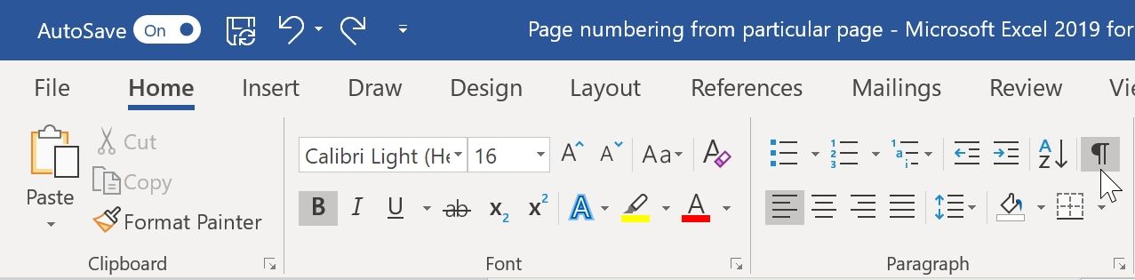 page numbering from specific page in microsoft word 02