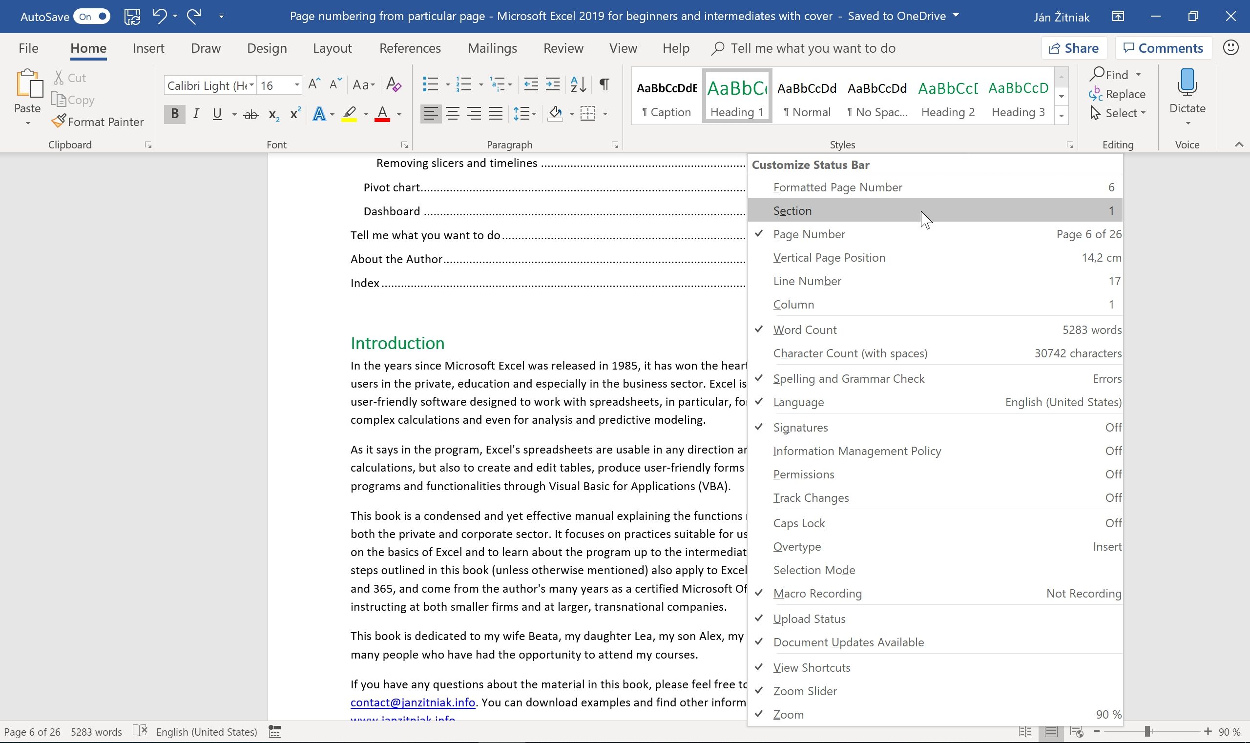 page numbering from specific page in microsoft word 03